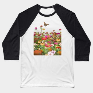 Butterfly Garden Baseball T-Shirt